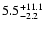 $\rm 5.5^{+11.1}_{-2.2}$