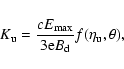 \begin{displaymath}K_{\rm u}=\frac{cE_{\rm max}}{3{\rm e}B_{\rm d}}f(\eta_{\rm u},\theta),
\end{displaymath}