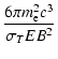 $\displaystyle \frac{6\pi m_{\rm e}^2c^3}{\sigma_TEB^2}$