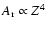 $A_{\rm r} \propto Z^4$