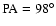 $\rm PA = 98^\circ $