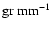 ${\rm gr\;mm}^{-1}$