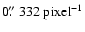 ${\rm0\hbox{$.\!\!^{\prime\prime}$ }332\;pixel}^{-1}$