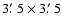 $3\hbox{$.\mkern-4mu^\prime$ }5\times3\hbox{$.\mkern-4mu^\prime$ }5$