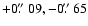 $+0\hbox{$.\!\!^{\prime\prime}$ }09, -0\hbox{$.\!\!^{\prime\prime}$ }65$