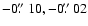 $-0\hbox{$.\!\!^{\prime\prime}$ }10, -0\hbox{$.\!\!^{\prime\prime}$ }02$
