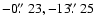 $-0\hbox{$.\!\!^{\prime\prime}$ }23, -13\hbox{$.\!\!^{\prime\prime}$ }25$