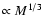 $\propto M^{1/3}$