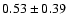 $0.53\pm0.39$