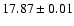 $17.87\pm0.01$