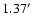 $ 1.37\hbox{$^\prime$ }$