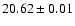 $20.62\pm0.01$
