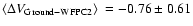 $\mbox{$\langle \Delta V_{\rm Ground-WFPC2}\rangle$ }= -0.76\pm0.61$