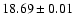 $18.69\pm0.01$