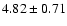 $4.82\pm0.71$