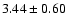 $3.44\pm0.60$