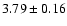 $3.79\pm0.16$