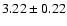 $3.22\pm0.22$