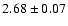 $2.68\pm0.07$
