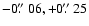 $-0\hbox{$.\!\!^{\prime\prime}$ }06, +0\hbox{$.\!\!^{\prime\prime}$ }25$