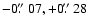 $-0\hbox{$.\!\!^{\prime\prime}$ }07, +0\hbox{$.\!\!^{\prime\prime}$ }28$