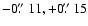 $-0\hbox{$.\!\!^{\prime\prime}$ }11, +0\hbox{$.\!\!^{\prime\prime}$ }15$
