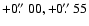 $+0\hbox{$.\!\!^{\prime\prime}$ }00, +0\hbox{$.\!\!^{\prime\prime}$ }55$