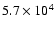 $5.7\times10^{4}$
