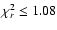 $\chi^{2}_{r}\leq1.08$