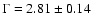 $\Gamma=2.81\pm0.14$