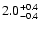 $\rm 2.0_{-0.4}^{+0.4}$