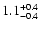 $\rm 1.1_{-0.4}^{+0.4}$