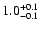 $\rm 1.0_{-0.1}^{+0.1}$
