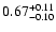 $\rm0.67_{-0.10}^{+0.11}$