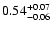 $\rm0.54_{-0.06}^{+0.07}$