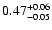 $\rm0.47_{-0.05}^{+0.06}$