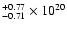 $_{-0.71}^{+0.77} \times 10^{20}$