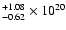 $_{-0.62}^{+1.08} \times 10^{20}$