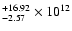 $_{-2.57}^{+16.92} \times 10^{12}$