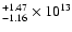$_{-1.16}^{+1.47} \times 10^{13}$