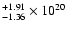 $_{-1.36}^{+1.91} \times 10^{20}$