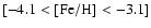 $[{\rm -4.1<[Fe/H]<-3.1}]$