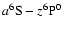 $a^6 {\rm S} - z^6 {\rm P}^0$
