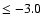 $ \leq -3.0$