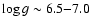 $\log g\sim6.5{-}7.0$