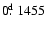 $0\hbox{$.\!\!^{\rm d}$ }1455$