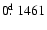 $0\hbox{$.\!\!^{\rm d}$ }1461$