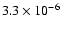 $3.3 \times 10^{-6}$