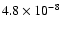 $4.8 \times 10^{-8}$