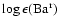 $\log \epsilon ( {\rm Ba}^{\rm r} )$
